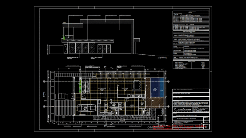 Residential Ground Floor Plan with Elevation and Specifications