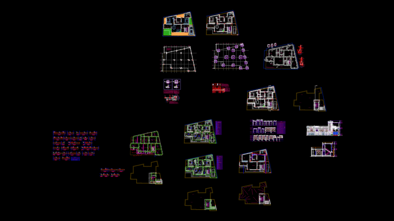 Residential Ground Floor plan with Structural Details and MEP Systems