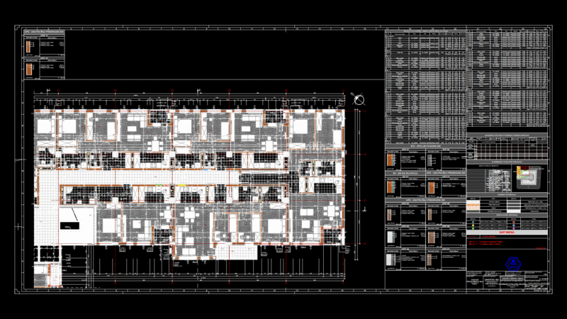 Second Floor Plan for Mixed-Use Residential Building – Part 2