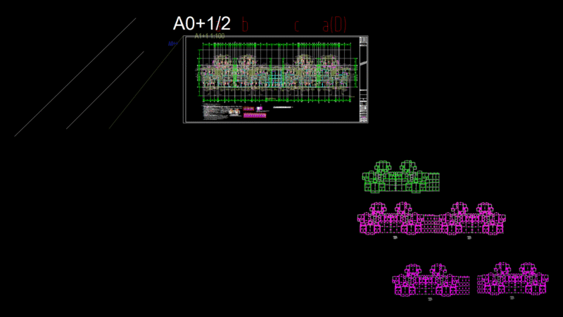 Second Floor Structural Plan for Fogang Zone B Residential Buildings 1-4