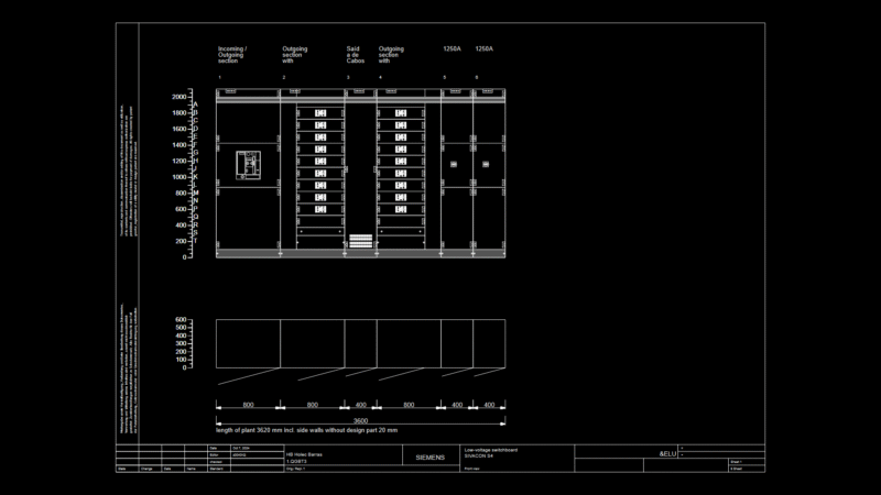 Siemens SIVACON S4 Low-Voltage Switchboard Front Elevation