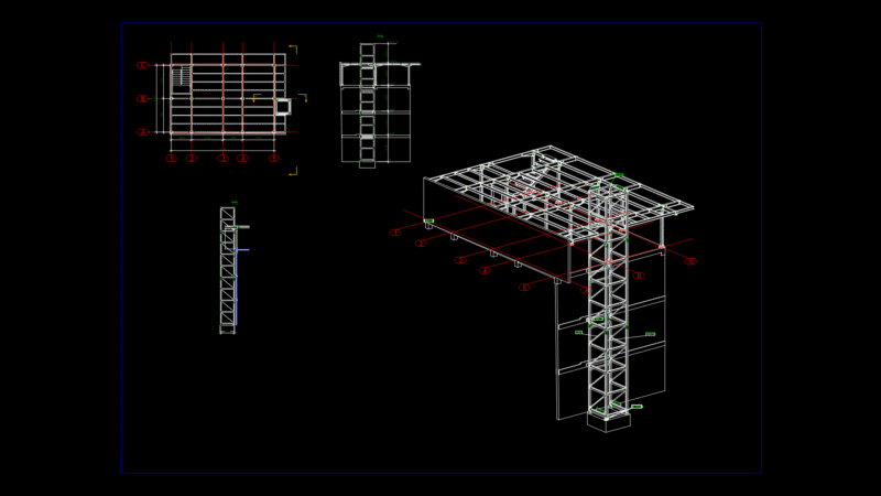 Steel Structure Assembly Plan with HEA Profile Framing System