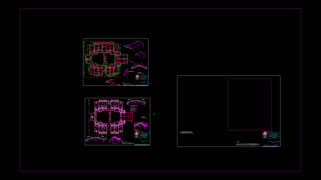 Structural Roof Plan for 2-Seater Boys hostel Block A with Beam Layout