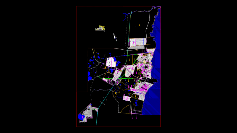 Urban Master Plan of Guaíba Municipality with Street Network Layout