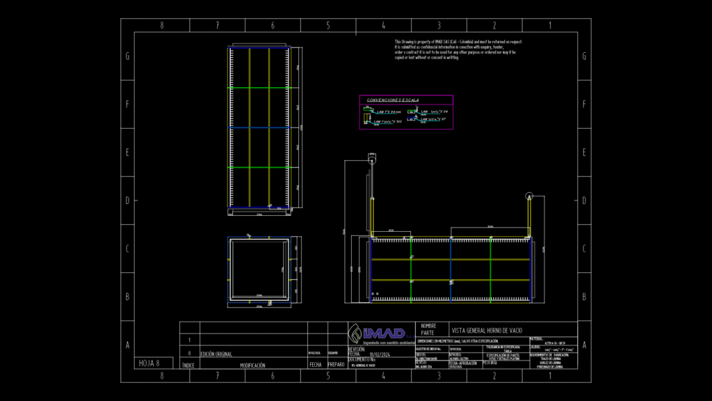 Vacuum Kiln Floor Plan and Elevations for Industrial Drying