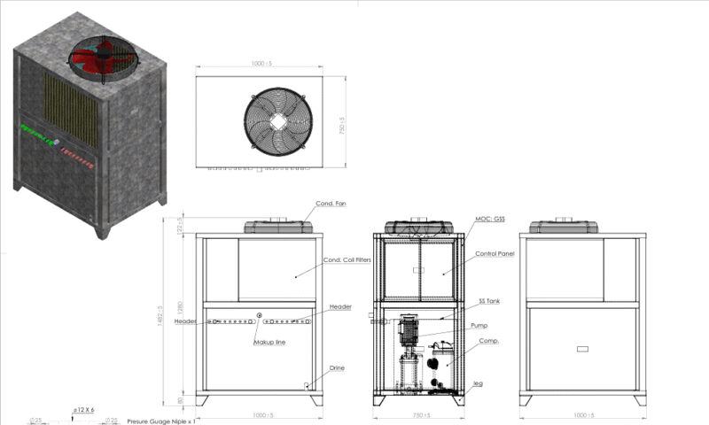 PDF 3TR @ 7 Deg C AIR COOLED INVERTER PROCESS CHILLER