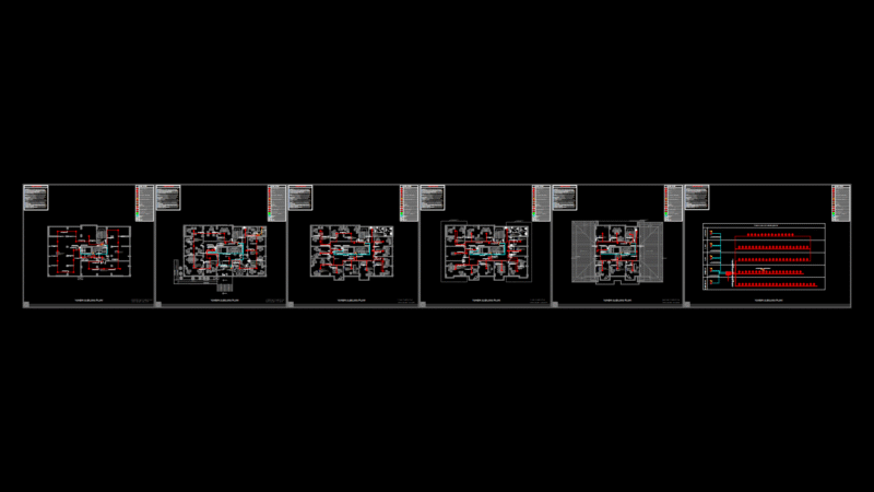 Multi-Floor Addressable Fire Detection System Layout for Building No.1