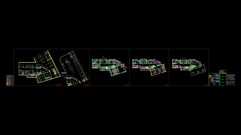 Multi-Floor Telecommunications Infrastructure Plan with TV System