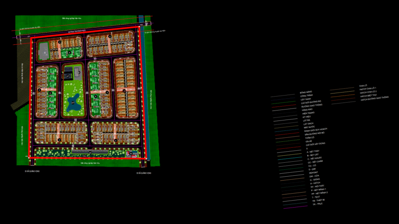 Residential Development Master Plan for Quang Ngoc Township at 1:500 Scale