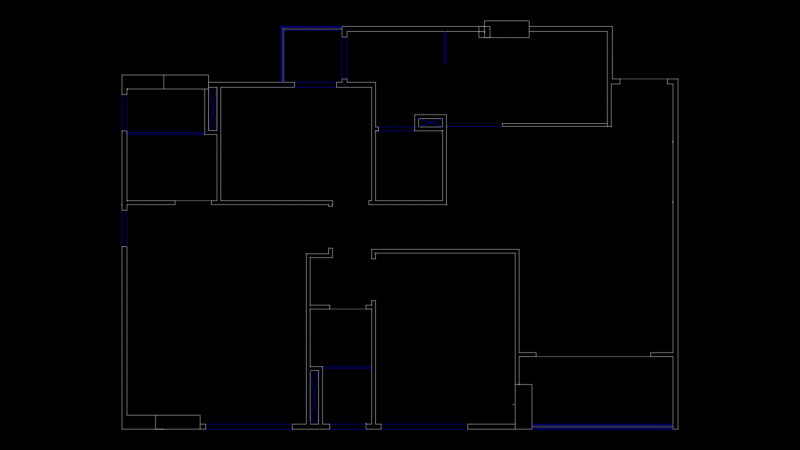 Residential Floor Plan with Distinct Room Partitioning Layout