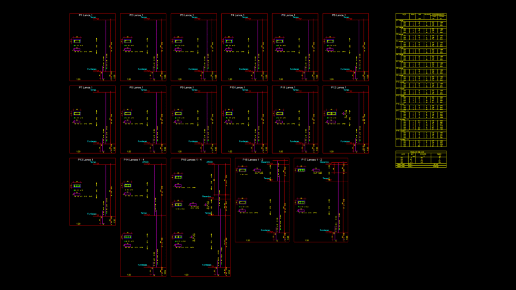 Structural Reinforced Concrete Column Detailing Plan for Residential Project