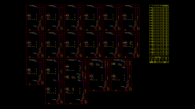 Structural Reinforced Concrete Column Detailing Plan for Residential Project