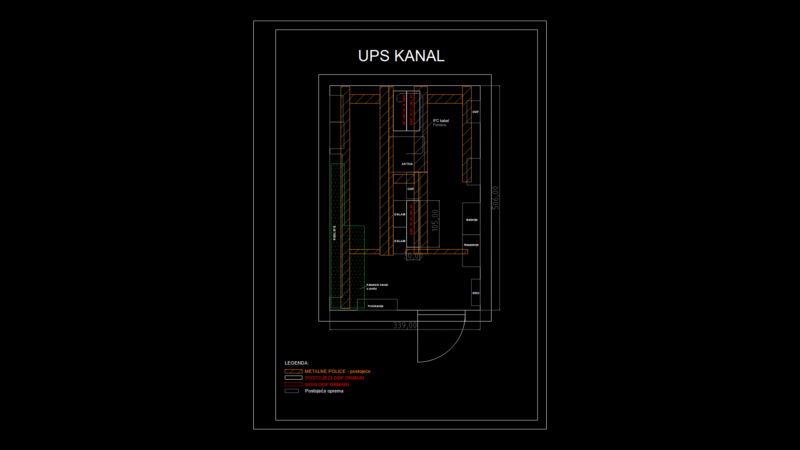 Telecommunications Equipment Room Layout Plan for UPS Kanal Facility