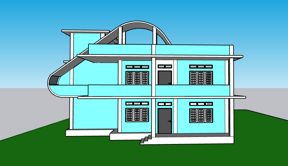 Modern 2- story Building with arch accent