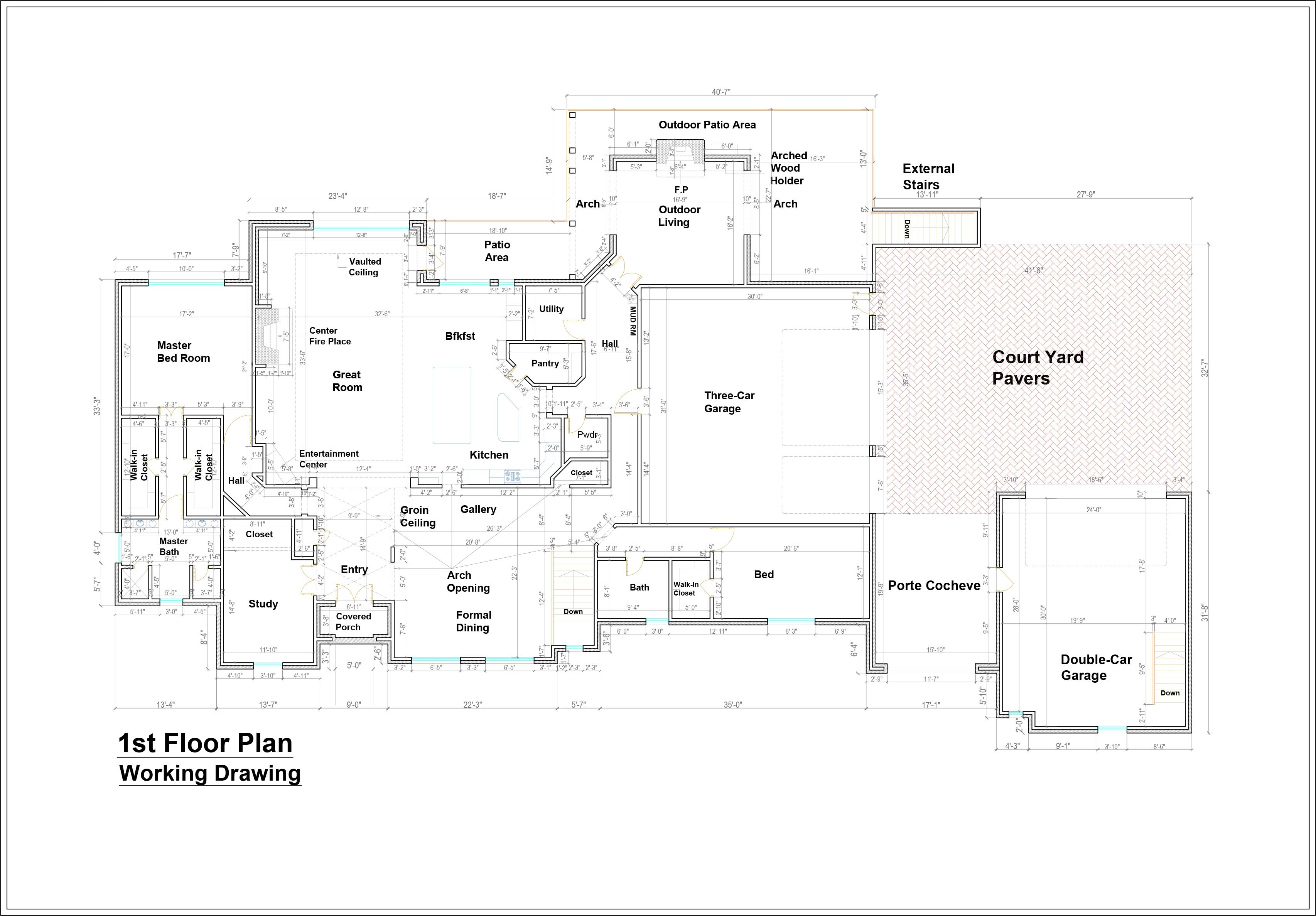 “Modern 2BHK House Plan with Parking (884 sq.ft.)” • Designs CAD
