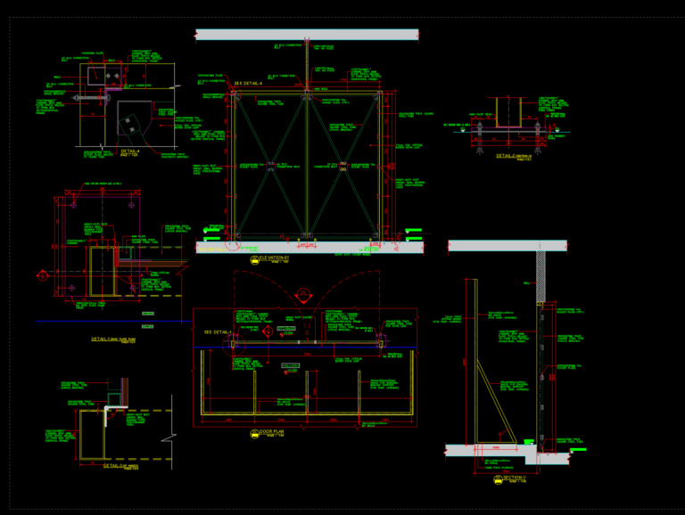 Gypsum door with steel frame