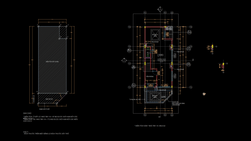 First Floor Plan for Vietnamese Residential Unit with Position layout