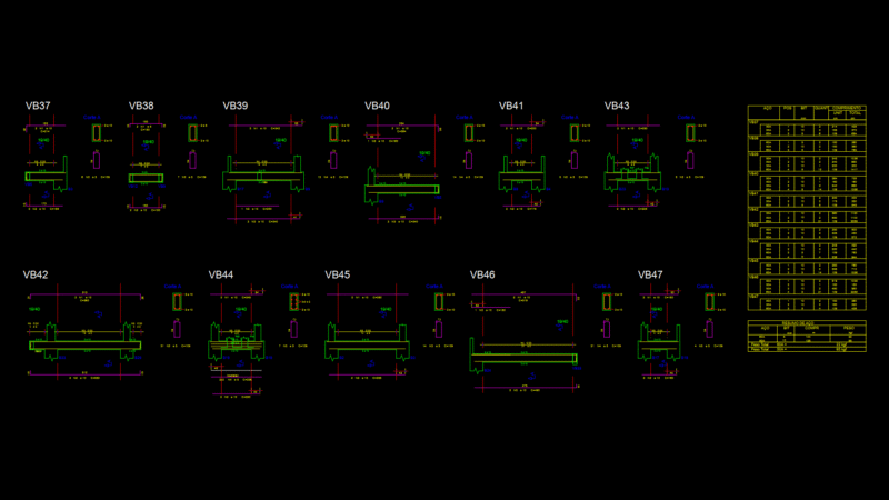 Foundation Beam Reinforcement Detail Plan for Residential Project