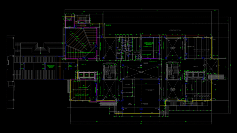 Lecture Hall Ground floor Plan for Educational Institution