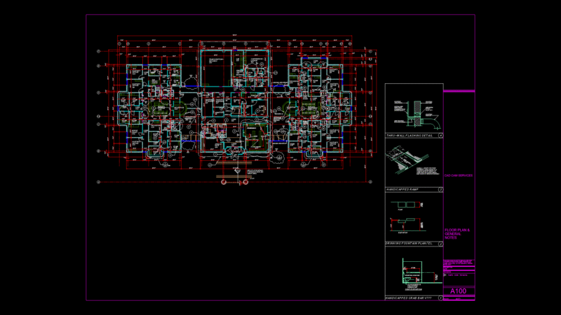 Medical Facility Floor Plan with ADA Accessibility Details