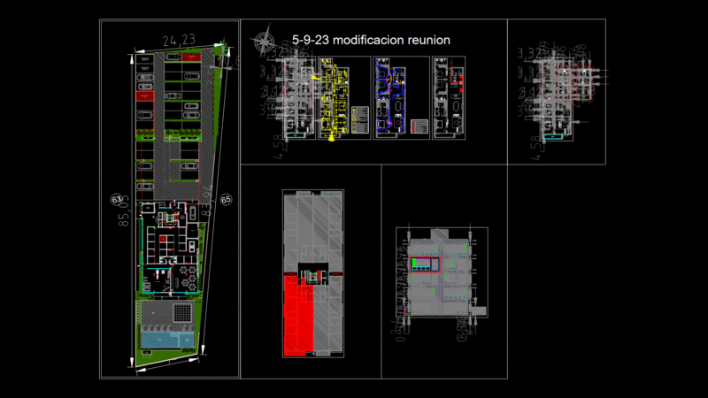 Multi-Floor Apartment Floor Plan with Electrical & HVAC Systems