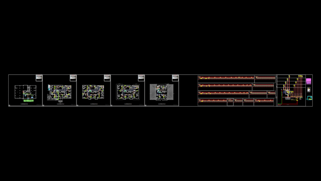 Multi-Story Building Power-Mechanical Plan with Distribution Panels