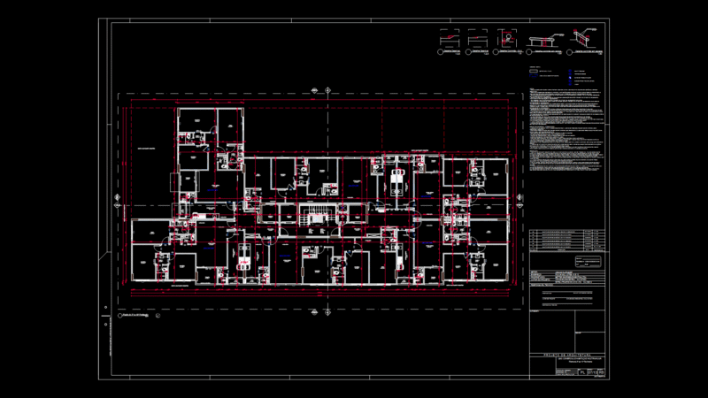 Multi-Unit Residential Floor Plan with Accessibility Features