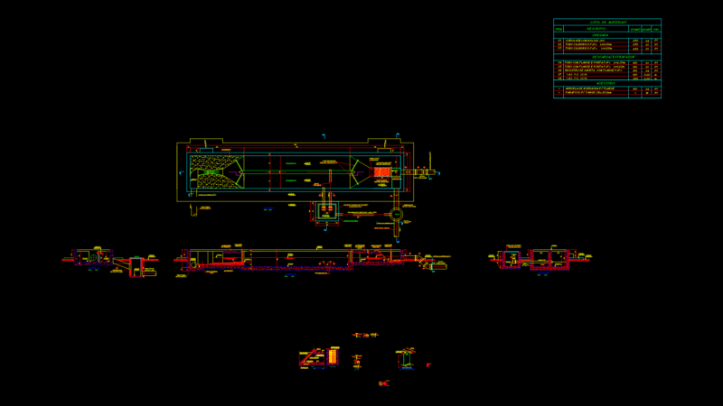 Preliminary Treatment System Plan and Sections for Wastewater