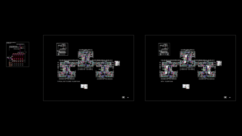 Premium Flat Electrical Layout Plan for 31st-34th Floors