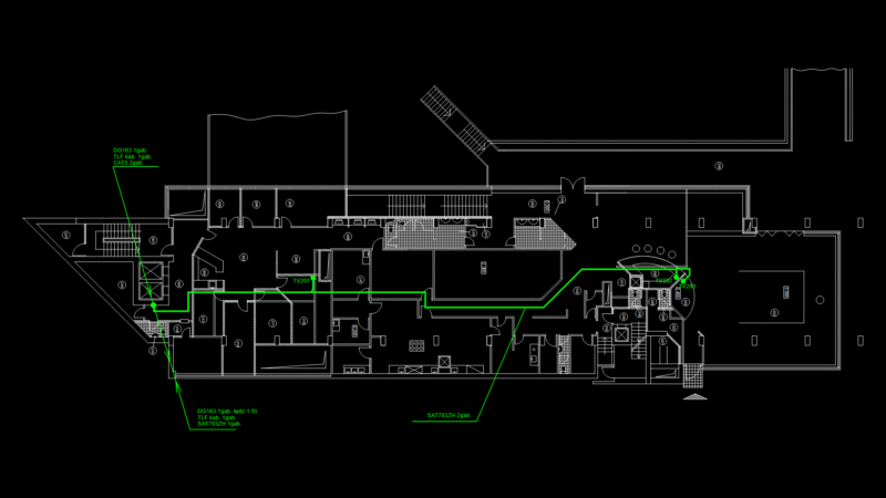 TV and Telecommunications Floor Plan for Jurmala Residential Project