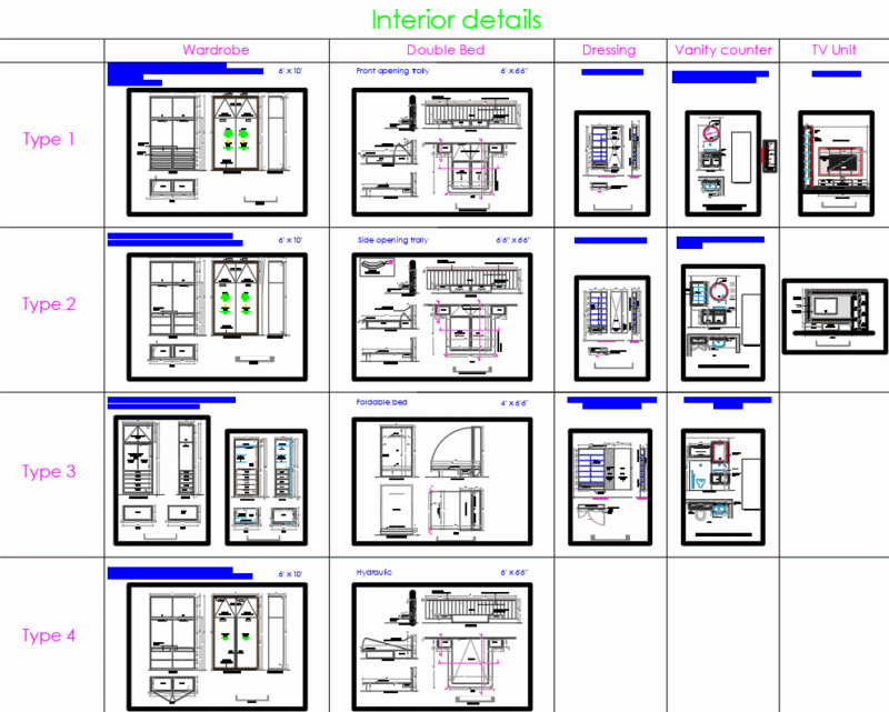 Furniture Details – Plan, Elevation & Section