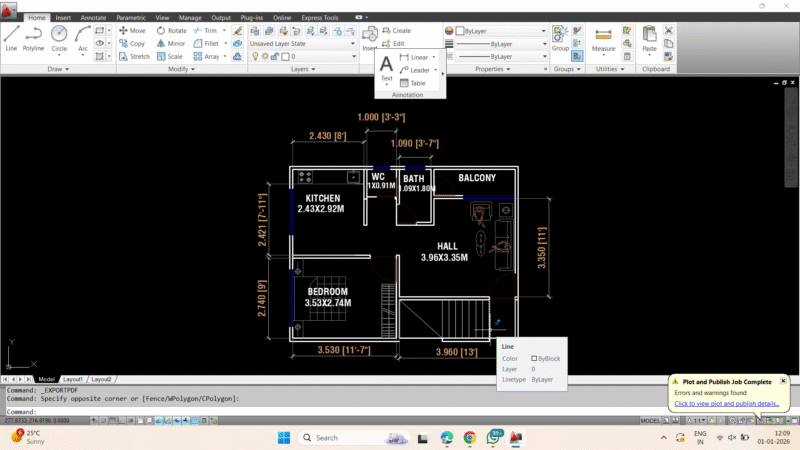 1 Bhk Plan