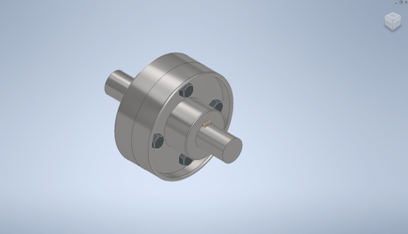 FLANGE COUPLE – Complete 3D Model with Detailed Manufacturing Drawing (Autodesk Inventor)