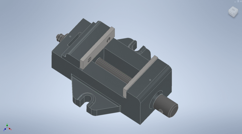 Machine Vice Assembly – Complete 3D Model with Detailed Manufacturing Drawing (Autodesk Inventor)