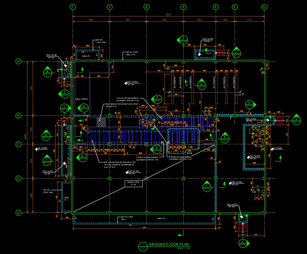Comprehensive Fire Fighting System Layout & Sprinkler Network Plan ...