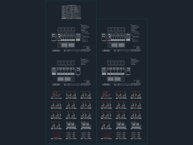 2000KVAR Thyristor Type RTPFC Panel GA Drawing DWG with Elevations & Internal Layout