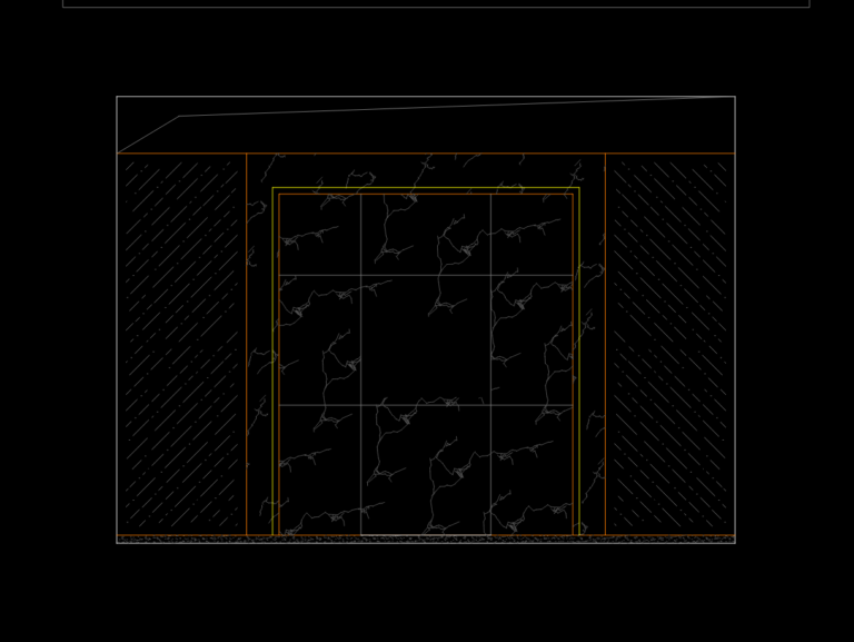 CAD technical drawing of an apartment interior showing lighting and ceiling layout with dimension annotations.