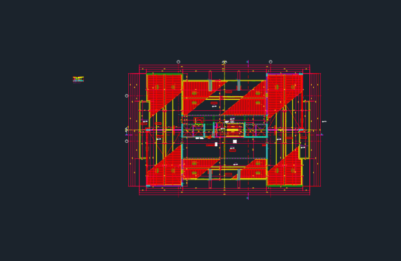 Water Tank & Elevator Machine Room Floor Plan DWG