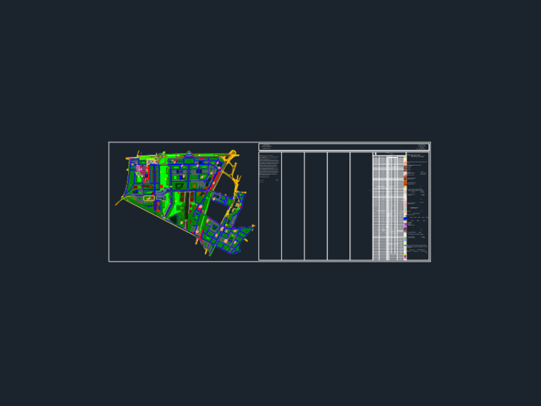 CAD urban master plan of Damascus southern bypass showing color-coded zoning, infrastructure, and Al-Qadam station layout.