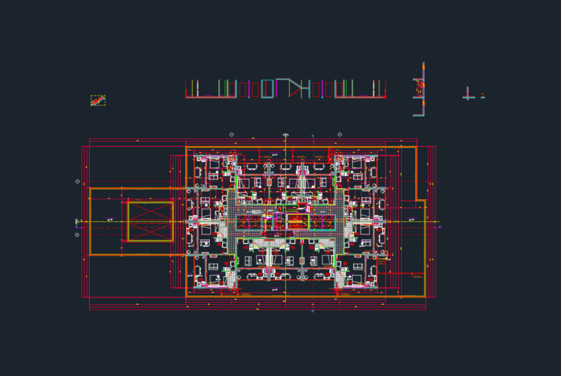 First Floor Apartment Plan with Stair Details and Sections