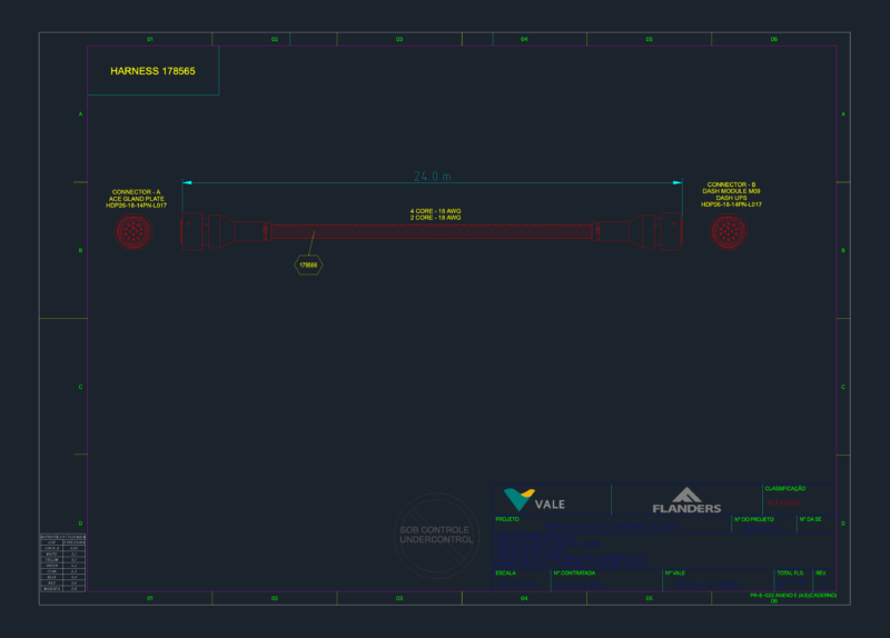 Harness 178565 for Flanders Autonomous Drilling System UPS Power