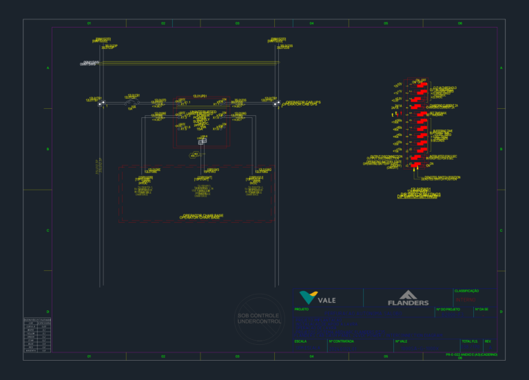 Electrical schematic for a Flanders dash panel showing 24VDC power interconnection and dip switch configuration.