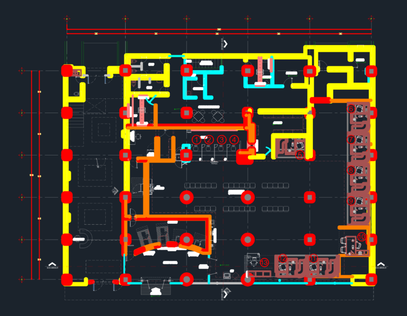 Banorte Bank Branch Interior Architecture Plan