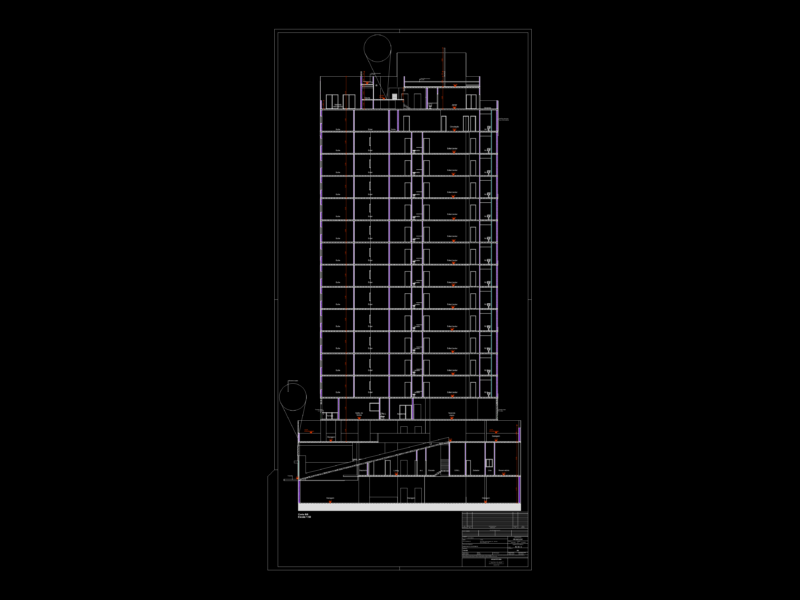 EDIBIZA High-Rise Residential Section BB DWG