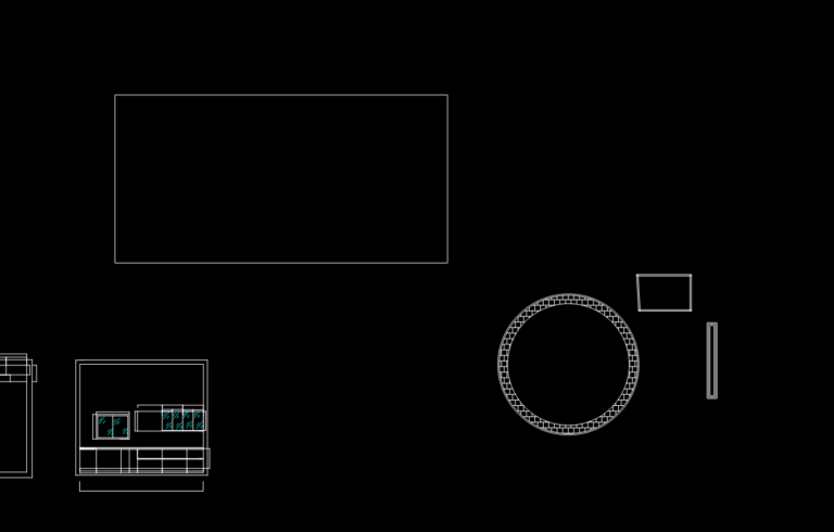 CAD drawing showing the floor plan layout of a small guardhouse with window and door openings.