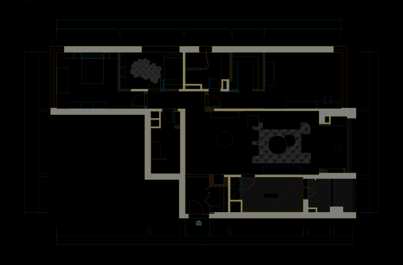Modern Apartment Interior Layout Plan for Cuihu Tiandi Unit