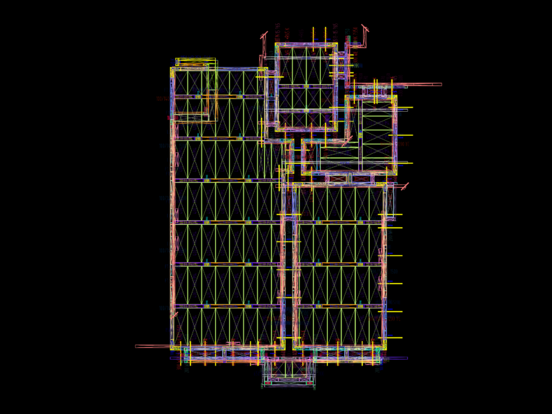 Structural floor layout plan