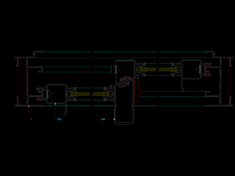 Herrero sliding door section