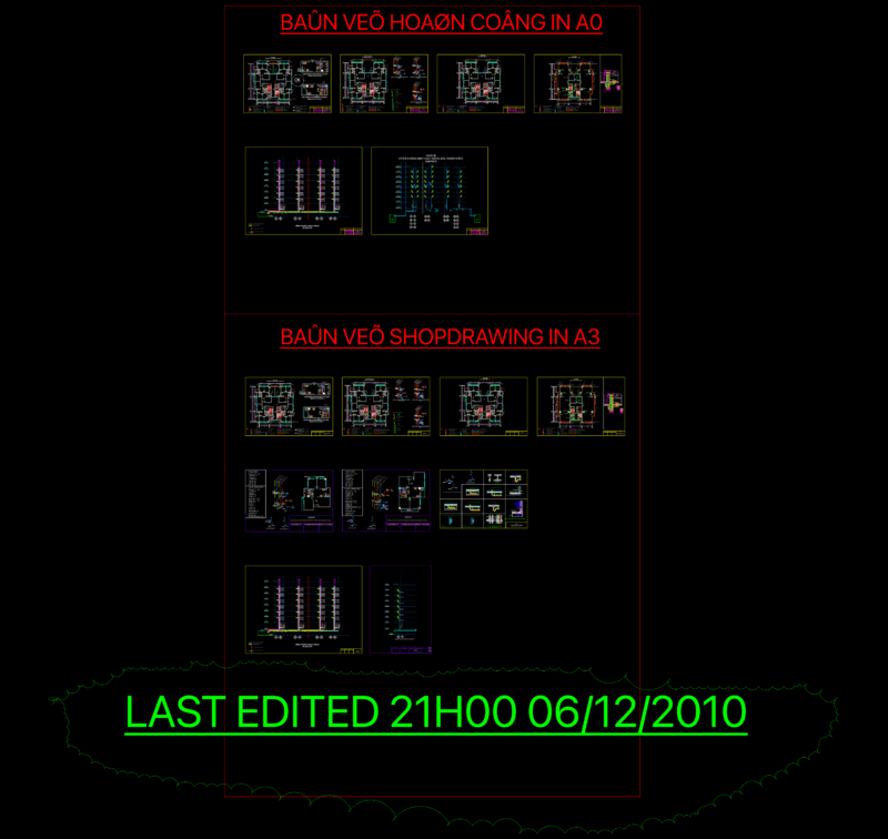 Drainage plans and plumbing details for residential block 7B