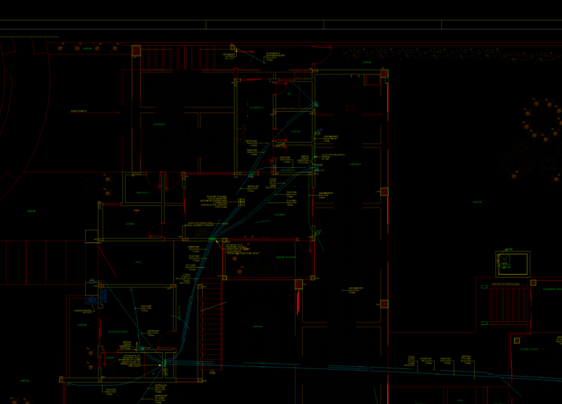 Ground Floor Electrical and Telecommunications Plan for Residential House